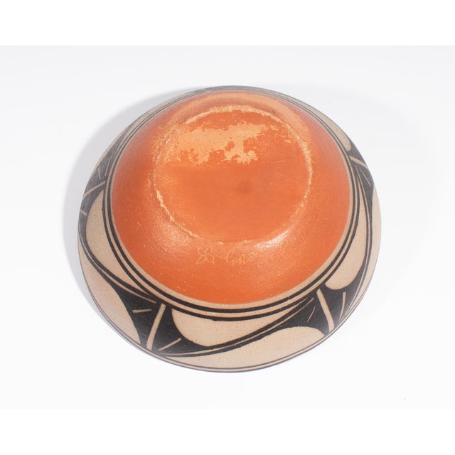 Ceramic Signed 2008 Santo Domingo Pueblo Pottery Bowl With Bird by Ione Coriz For Sale - Image 7 of 8
