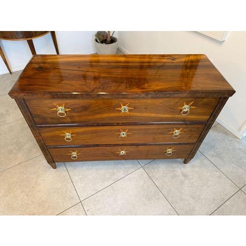 Antique Biedermeier Chest of Drawers in Walnut For Sale - Image 11 of 18