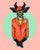 Pretzels by Kaitlin Ziesmer | Acryla gouache on paper Deer dressed in a red jacket and hat. For Sale