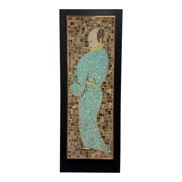 Vintage Mosaic Tile Art Piece, Framed For Sale