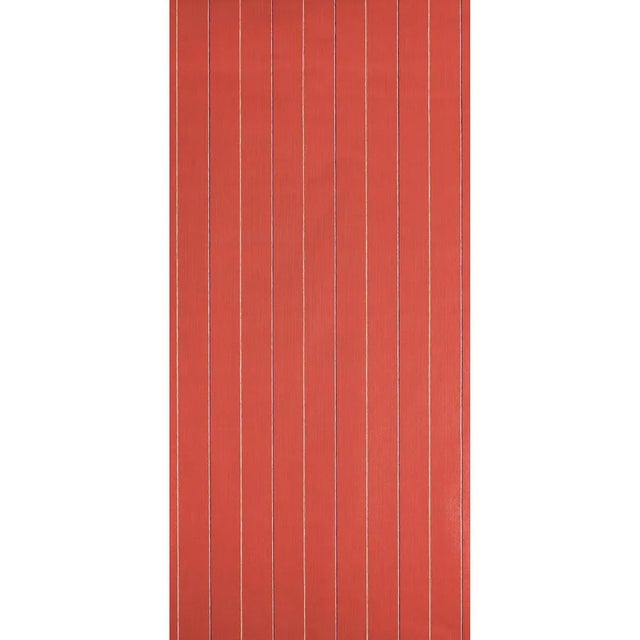 Backdrop’s Draper Stripe is a unique textural design composed of cotton-linen and paper yarns arranged vertically on a...
