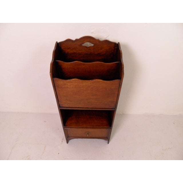 Antique Oak Magazine Rack, 1890s For Sale - Image 5 of 10