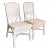 Boho Chic White Washed Wicker Rattan Side Chairs - a Pair For Sale