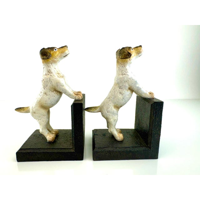 Vintage Cast Iron Dog Bookends, a Pair For Sale - Image 11 of 14
