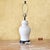 Metal Vintage White Ceramic Chinoiserie Temple Jar Table Lamp With Black Base For Sale - Image 7 of 18
