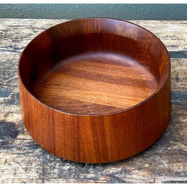 Vintage Nambe Teak Wood Salad Bowl For Sale In West Palm - Image 6 of 12