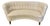 Vintage Mid-Century Danish "Banana" Curved Boucle / Sheepskin Settee For Sale