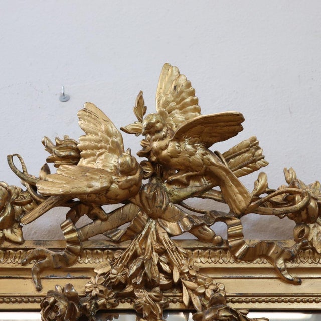19th Century Gilt Wood Wall Mirror For Sale - Image 14 of 15