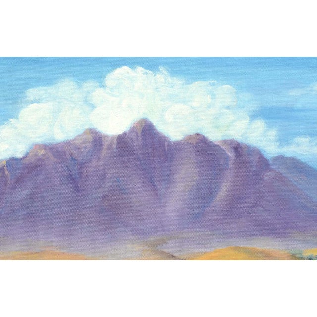 Mid Century Landscape -- Purple Desert Mountain by Alice M. Fink For Sale - Image 4 of 9