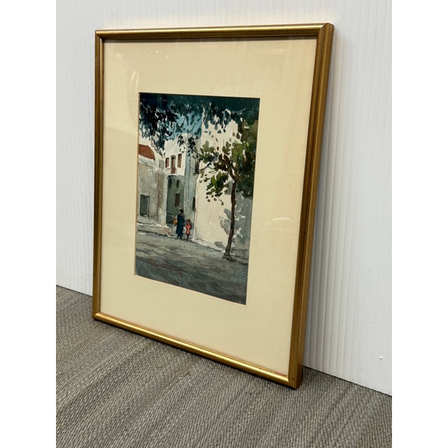 Impressionist Impressionist Watercolor Artwork of Plein Air Scenery, Framed For Sale - Image 3 of 12