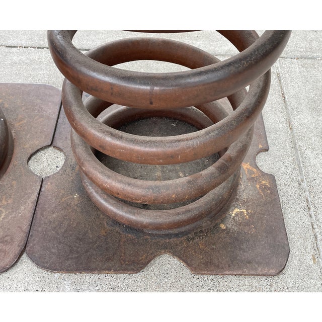 Pair of Industrial Springs Stools For Sale In San Francisco - Image 6 of 9