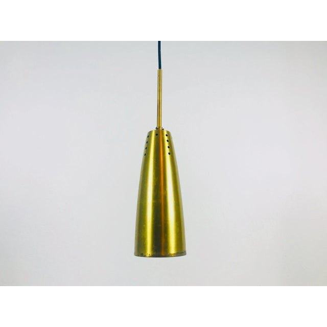 1950s Mid-Century Modern Brass Pendant Lamps, Germany - a Pair For Sale - Image 10 of 12