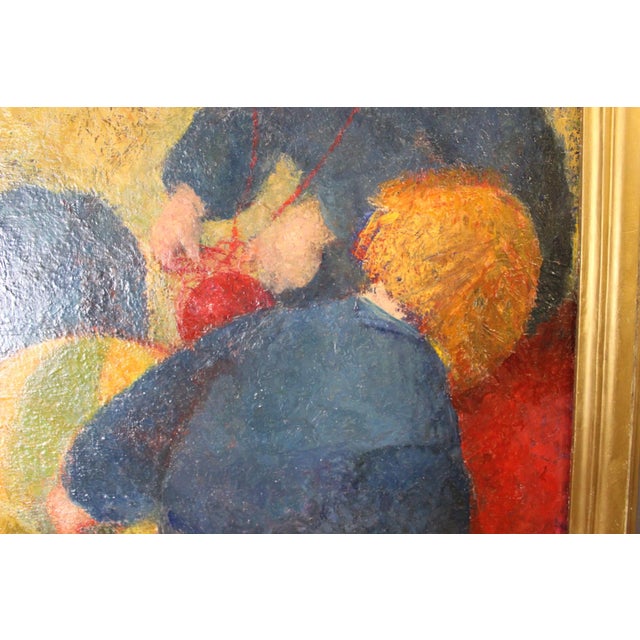 Vilma Vrbova-Kotrbova, Children with Balloons, 1961, Oil on Canvas, Framed For Sale - Image 11 of 14