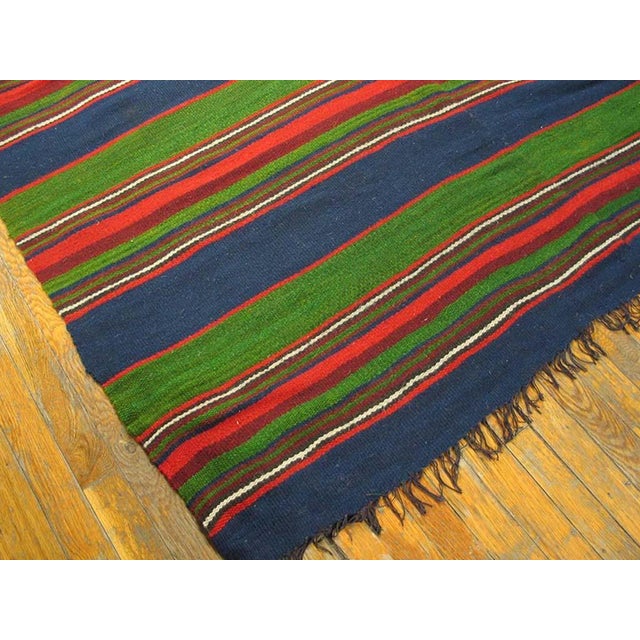 Early 20th Century 1930s Multicolor Geometric Stripe Flat Woven Antique Kilim Anatolian Turkey Rug 11'0" X 14'4" Wool Carpet For Sale - Image 5 of 5
