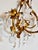 Gold ItalianTole Gold Double Arm Candle Sconce With Crystals For Sale - Image 8 of 12
