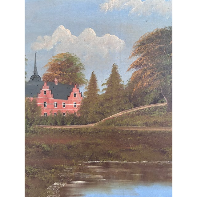 Vintage Original Landscape Oil Painting, Signed Countryside Art, C. 1930 For Sale - Image 6 of 14