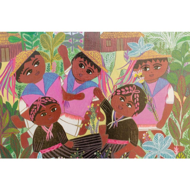 Original Manuel Lepe Mexican Native Art Painting For Sale - Image 4 of 12