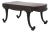 Vintage Leather Top Cornucopia Carved Mahogany Coffee Table For Sale