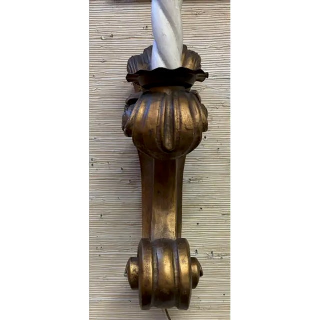 Mid 20th Century Early 20th Century Wood Giltwood Wall Sconces For Sale - Image 5 of 8
