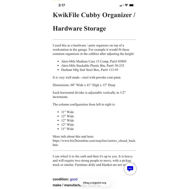 2010s Mayline Kwik-File Mailflow Closed Back Mail Sorter For Sale - Image 5 of 12