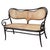 Art Nouveau Antique Vienna Secession Scrolling Bentwood Oak & Cane Settee Bench Attributed to Thonet No 05 For Sale - Image 3 of 7