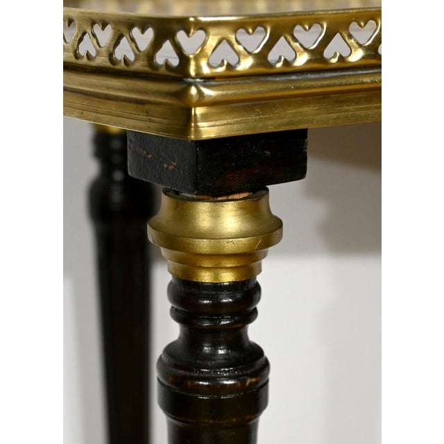 Side Table with Double Top in Mahogany and Blackened Pear, 1930 For Sale - Image 9 of 18