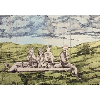 Bill Ellingson "Peanut Butter Jelly Picnic" Hand Signed Numbered Art Etching For Sale