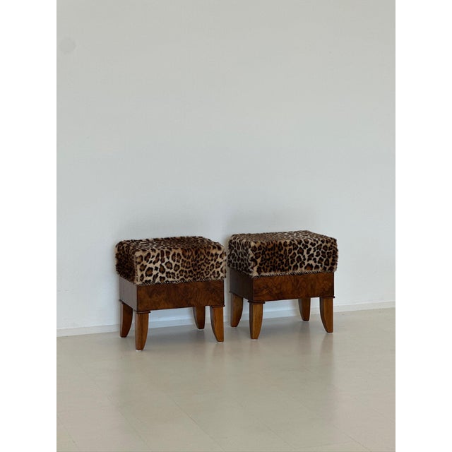 1940s Art Deco Animal Poufs, 1940s, Set of 2 For Sale - Image 5 of 9