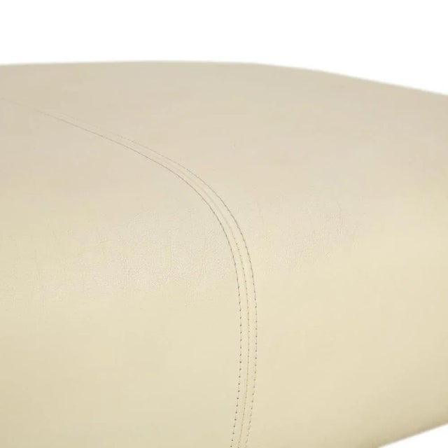 Model 1600 Leather Stool Cream White from Rolf Benz For Sale - Image 5 of 10