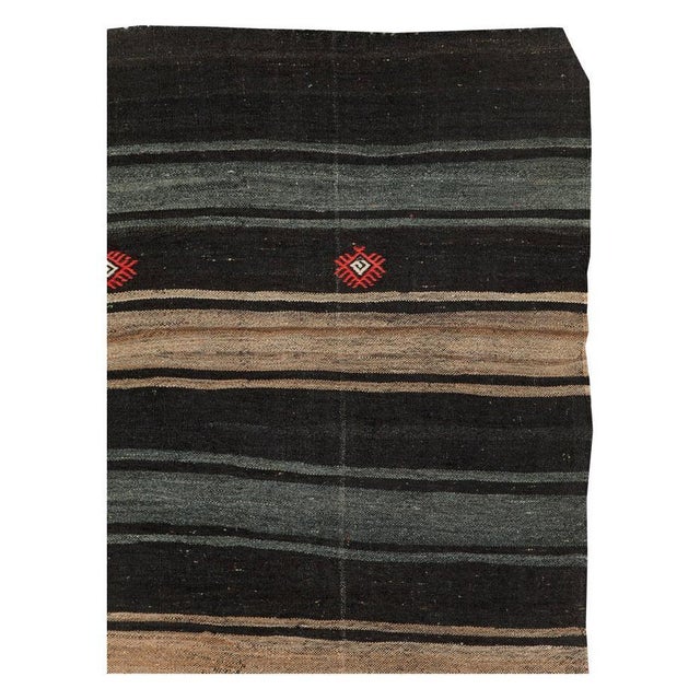Tribal Galerie Shabab Collection Mid-20th Century Handmade Turkish Flatweave Kilim Accent Rug For Sale - Image 3 of 10