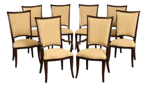 Thomasville Transitional Set of Eight Mahogany Dining Chairs