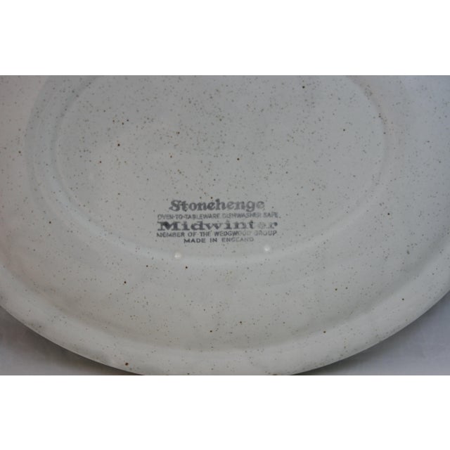 Mid Century English Stonehenge Midwinter Earth Brown & White Oval Platter For Sale - Image 9 of 9
