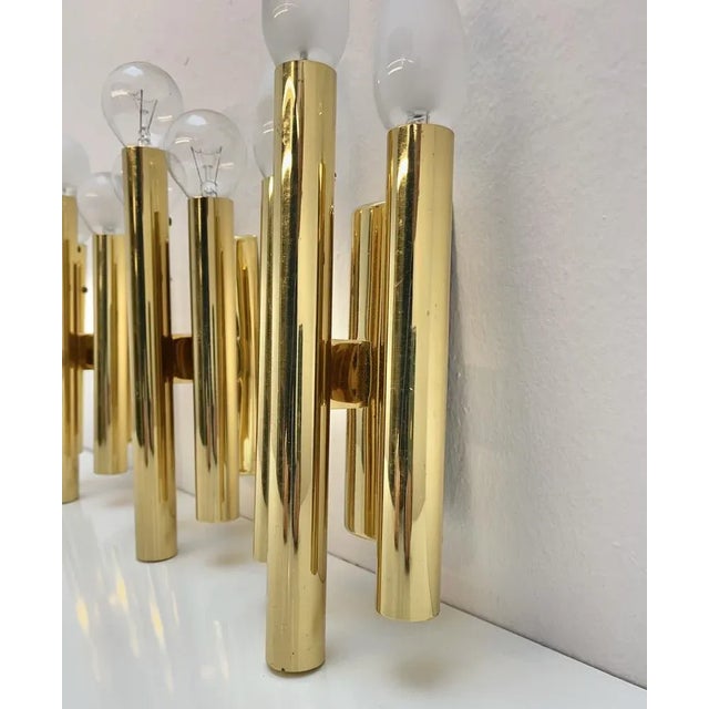 Mid-Century Wall Lamps in the style of Gaetano Sciolari, 1970s, Set of 3 For Sale - Image 11 of 12