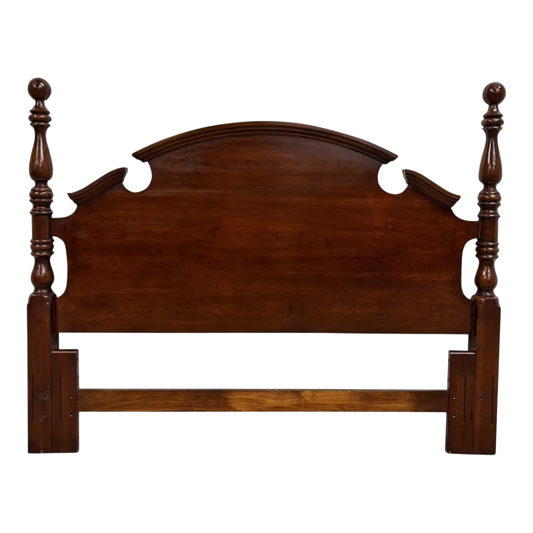 Thomasville Cherry Wood Chippendale Style Queen Size Bed - Vintage