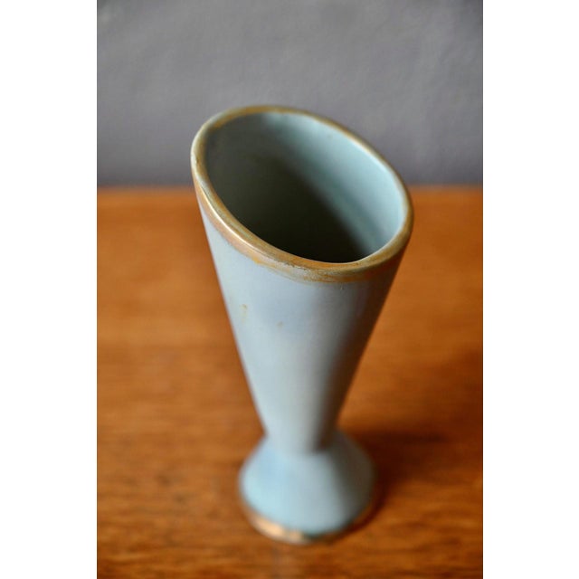 Soliflore Vase in Grey Ceramic by Blanche Letalle for Saint-Clément, 1950 For Sale - Image 3 of 6