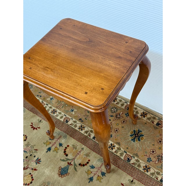 French Country Pine Wood Side Table For Sale In San Francisco - Image 6 of 12