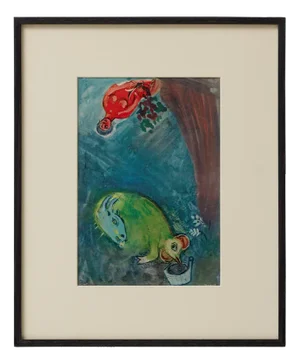 Marc Chagall, Editions du Chêne Print, 1947, Color Cliche, Framed