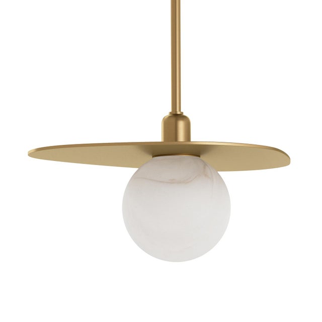 Rhoads Triangular Pendant, Natural Brass For Sale In Detroit - Image 6 of 9
