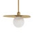 Rhoads Triangular Pendant, Natural Brass For Sale In Detroit - Image 6 of 9