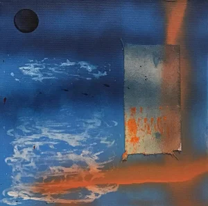 “Down by the Pier” Contemporary Abstract Acrylic Painting by Stephen Stilgenbauer