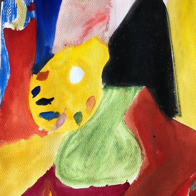 Original painting on heavy paper unsigned 11.75 x 17.5 unframed double sided but instructions for framing on reverse