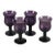Vintage Amethyst Purple Glass Wine Classes - Set of Four For Sale
