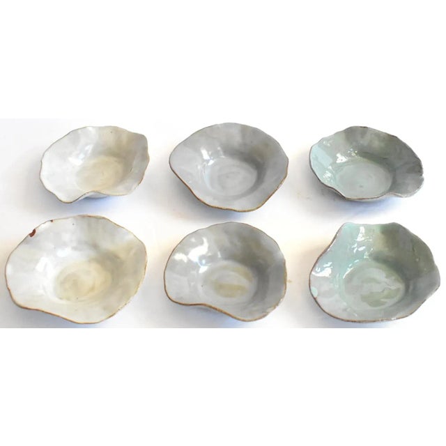 Mid-Century Signed Handmade Ceramic Small Pastel Bowls - Set of 6 For Sale - Image 13 of 13