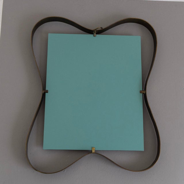 Mirror in Brass Frame from Fontana Arte, 1950s For Sale - Image 3 of 7