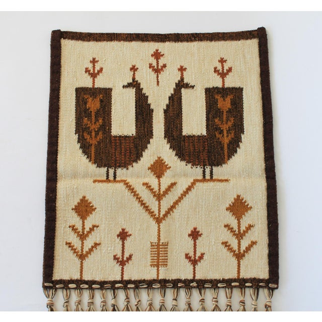 Mid 20th Century Mid-Century Woven Wool Tapestry Wall Hanging For Sale - Image 5 of 7