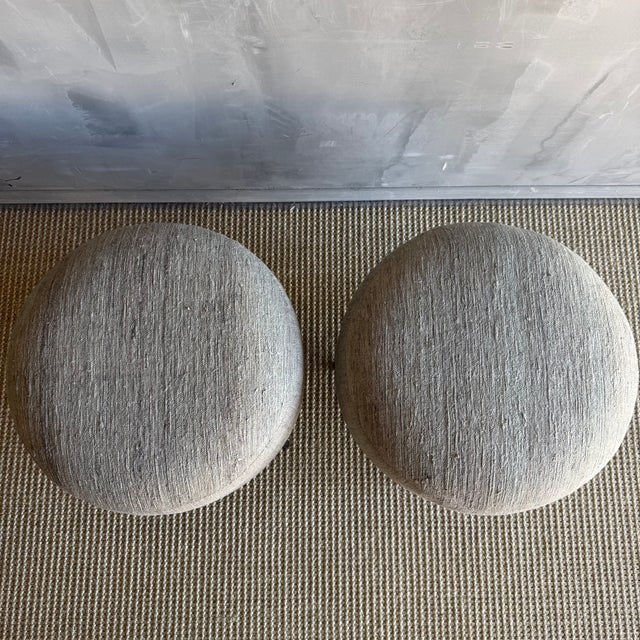 Not Yet Made - Made To Order Pair of Greige Ottomans Made From Vintage Turkish Rug For Sale - Image 5 of 9