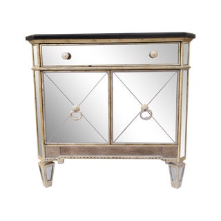 Hollywood Regency Mirrored Cabinet For Sale