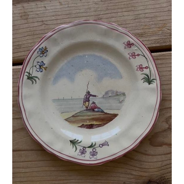 Set of 7 Vintage Hand Painted Veuve Perrin Plates For Sale In Providence - Image 6 of 10