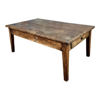 18th Century French Farm Walnut Coffee Table For Sale