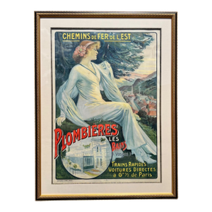 Framed Plombières-Les-Bains Poster by Hugo d'Alesi for Chemins De Fer De L'Est, C. 1897